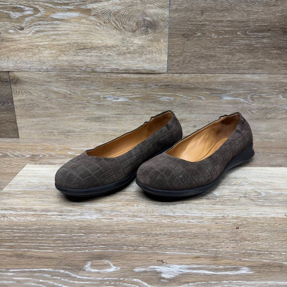 Samuel Hubbard Freedom Dance Expresso Suede Ballet Flats Women's Size 9